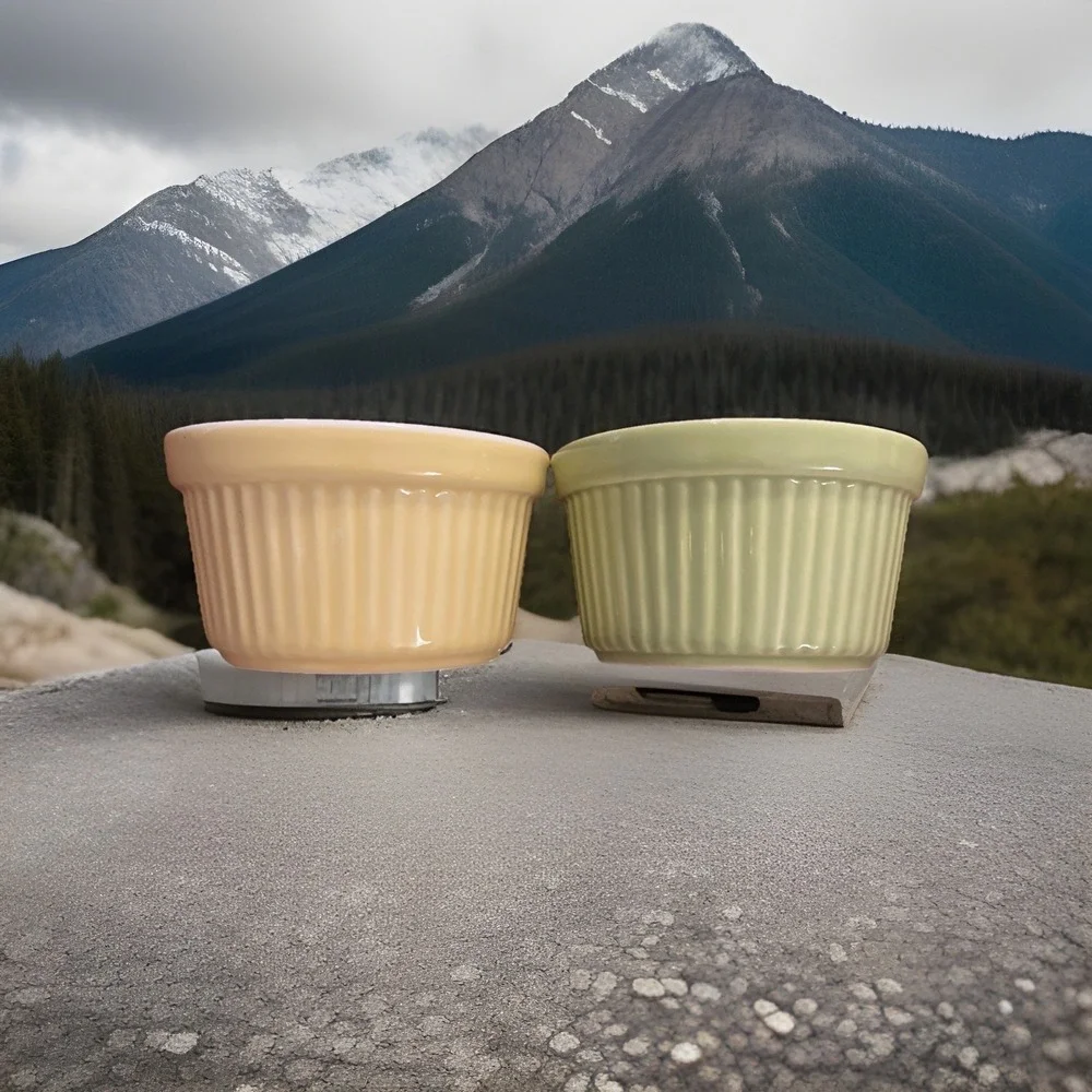 Williams-Sonoma Made In Portugal Ribbed Small Ramekins Soufflé Dishes Set‎ Of 2